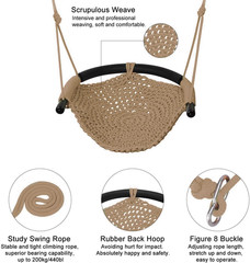 2 Pack Kids Swing Seat, Heavy Duty Rope Play Secure Children Swings Set, Toddler
