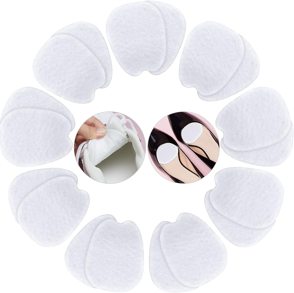 9 Pairs Felt Shoe Tongue Pads Self Adhesive Cushion Inserts White Large Size