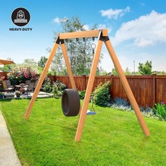 2-Pack A-Frame Swing Set Bracket Kit with 4 Hangers Playground Black