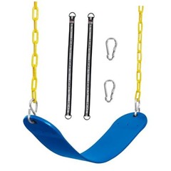 Outdoor Swings Seats with 66″ Rust-Resistant Heavy Duty Chain, Playground Navy