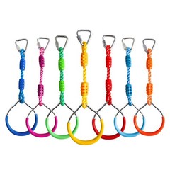 7-Pack Colorful Ninja Rings – Gymnastic Ring, Swing Bar Ring, Monkey Rings fo…
