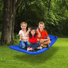 Costway 700lb Giant 60″ Skycurve Platform Tree Swing for Kids and Adults Blue