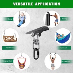 360° Swivel Swing Ceiling Mount – 1000 LBS Capacity for Hammocks, Punching Bags