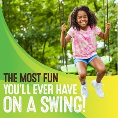 TREE SWING for Kids Kick Stand Up Outdoor Play Set Green Up to 200Lbs SWURFER