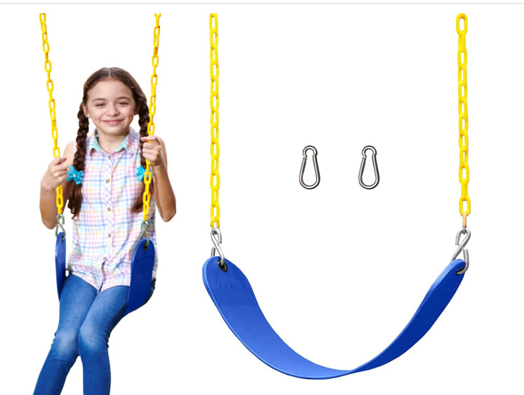 Jungle Gym Kingdom Outdoor Swing Seat Replacement Heavy Duty Chains Playground