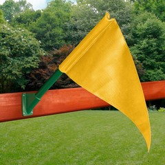 09-1014-Y Flag Kit & Base Playset Accessory with Flag Pole, Yellow