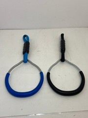 🍉 2 Hanging Ninja Gymnastic Rings Swing Monkey Bars Climbing Ring Jungle Fist