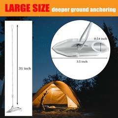 30 Inch Earth Anchors, (12 Pcs) 1000LBS Ground Earth Anchors Set for Trapping…