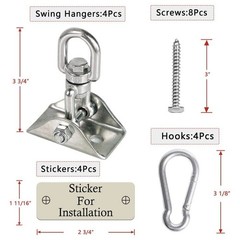 Heavy Duty Swing Hangers for Wooden Sets 2000 LB Capacity Hammock Hanger 360 …