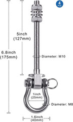 4Pcs Heavy Duty Swing Hangers with Bearings Swing Hooks for Wood & Metal Beams S