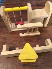 Ryan’s Room Dollhouse Playground Set – Swing Set-Ladder-Teeter Totter