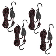 4 Pcs Kayak Rope Tie Downs Straps, 1/8″ x 6Ft Adjustable Tie Down Straps Cano…