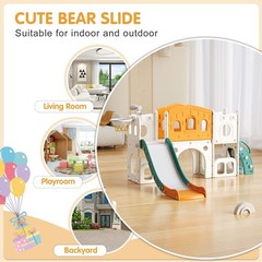Toddler Slide Set, 8 in 1 Kids Slide with Climber, Indoor Outdoor Slide for 1-3