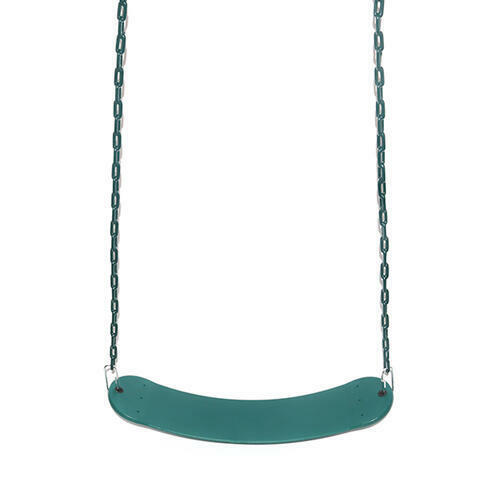 GREEN Playground Swing Set Seat Belt Vinyl Coated Zinc Chain, Hanger & Hooks