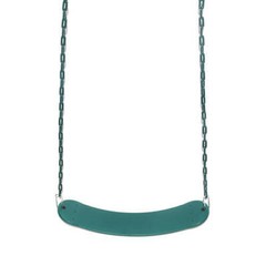 GREEN Playground Swing Set Seat Belt Vinyl Coated Zinc Chain, Hanger & Hooks