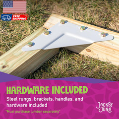 DIY Monkey Bars Kit 12 Pack Heavy Duty and Durable Do It Yourself Uv-Resistant