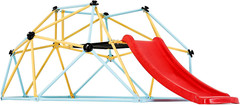 Climbing Dome, 8FT Geometric Dome Climber with Slide, Jungle Gym Supports 600LBS