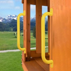 17” Yellow Monkey Bars Indoor, Outdoor Playground Handles, 6 Pieces