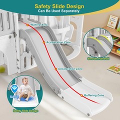 Kids Playground Slide and Swing Set Indoor Outdoor Toddler Playset Backyard Home