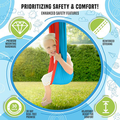 Sensory Swing for Kids with Reversible Colors – Indoor Ceiling/Outdoor Tree Hang