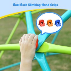 Hapfan 10FT Climbing Dome Saucer Swing Set Rust-Resistant Outdoor Playset 800lbs