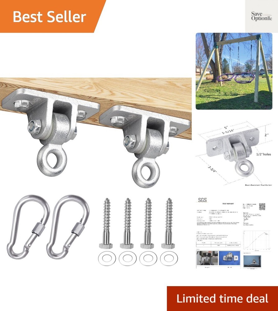 2400lb Capacity Heavy Duty Swing Hangers for Wooden Sets Playground Porch Ind…