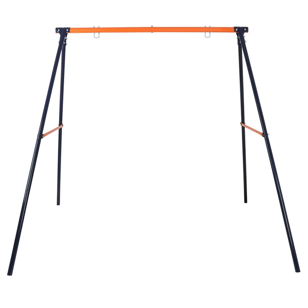 Swing Set Fun Play Chair Kids Children Metal Frame Stand Swing Frame Backyard