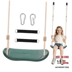 Weatherproof Kids Swing Seat,264lbs Heavy Duty Tree Swing with Ergonomic Green