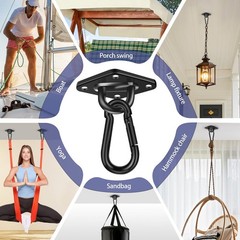 Hammock Hooks 2 Pack, Heavy Duty Hammock Hanging Kit, M8 Pad Eye Hanging Hook…