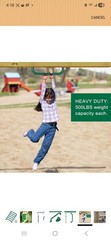 6-Pack 12-Inch Green Metal Playground Safety Handles – Heavy-Duty, Non-Slip Grab