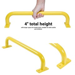 2 Pack 17 Inch Metal Outdoor Playground Handles, Yellow