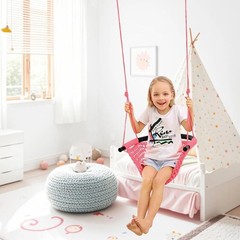 2 Pack Kids Swing Seat, Heavy Duty Rope, 440lbs Pink Outdoor Playground