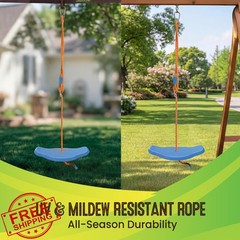 Swurfer Blue/Orange Wood Tree Swing