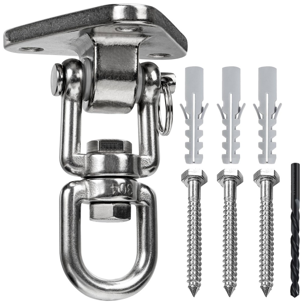 Stainless Steel Swing Hanger Heavy Duty 180°+360° Swivel Swing Hook Swing Har…