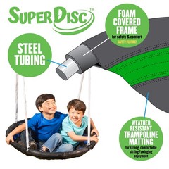 All Star Playground Metal Swing Set for up to 7 Children Saucer Swing Slide