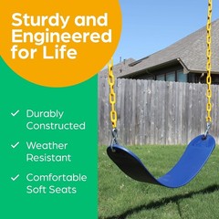 Swing for Outdoor Swing Set – Swing Seat Replacement Kit with Heavy Duty Chai…