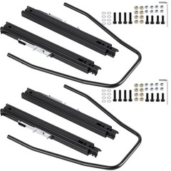 Racewill Slider Seat Track Set of 2 with 2 Pack Sliders, Black