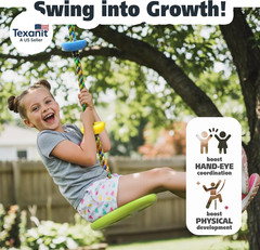 Tree Swing Climbing Rope, Heavy Duty Swings Seat Replacement for Kids Disc Rope