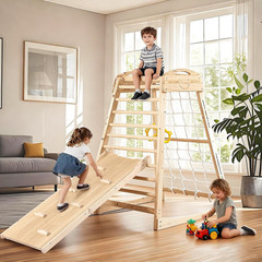 7-in-1 Indoor Jungle Gym for Toddlers – Climbing, Slide, Swing & More!
