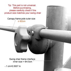 Garden Swing Plastic Fittings (Type 3) to Attach Canopy Frame to Swing Frame