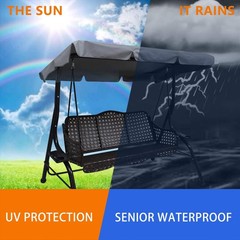 Patio Swing Chair Canopy ,3 Seat Outdoor Porch Swing Seat Canopy Cover,Waterp…
