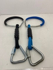 🍉 2 Hanging Ninja Gymnastic Rings Swing Monkey Bars Climbing Ring Jungle Fist