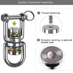 Heavy Duty Swing Swivel – Stainless Steel 360° Rotation Device for Web Tree S…