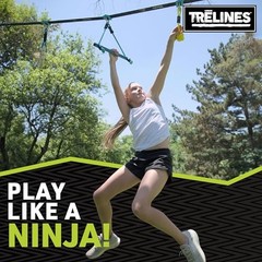 36ft. Ninja Adventure Kit, Slackline Obstacle Course and Outdoor Playground