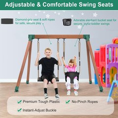 Heavy Duty Swing Set Brackets Kit with 2 A-Frame Swing Brackets, 4 Swing Levelin