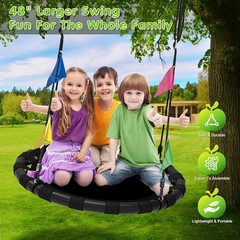 48 Inch Saucer Swing for Kids & Adults, 900lbs Weight Capacity Heavy Duty Tre…