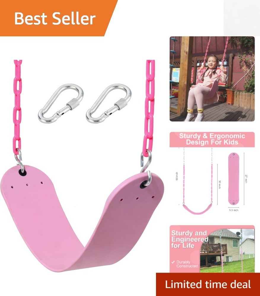 Versatile Pink Swing Seat – Heavy-Duty, Safe for Up to 250 lbs, Easy Install