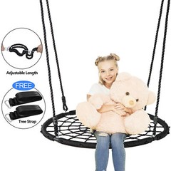 100% Safe Nylon Rope Large 40″ Spider Web Tree Net Swing Max 600 LBs EZ Setup