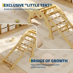 Toddler Climbing Toys Indoor with Wood Construction – Climbing Set for Toddlers