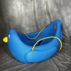 Vintage Step 2 Penguin Swing Blue Toddler Baby